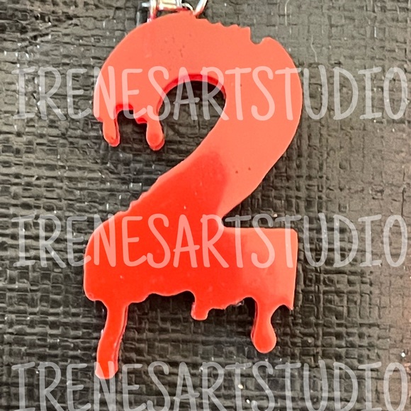 HORROR NUMBER 2 KEYCHAIN - Picture 1 of 1